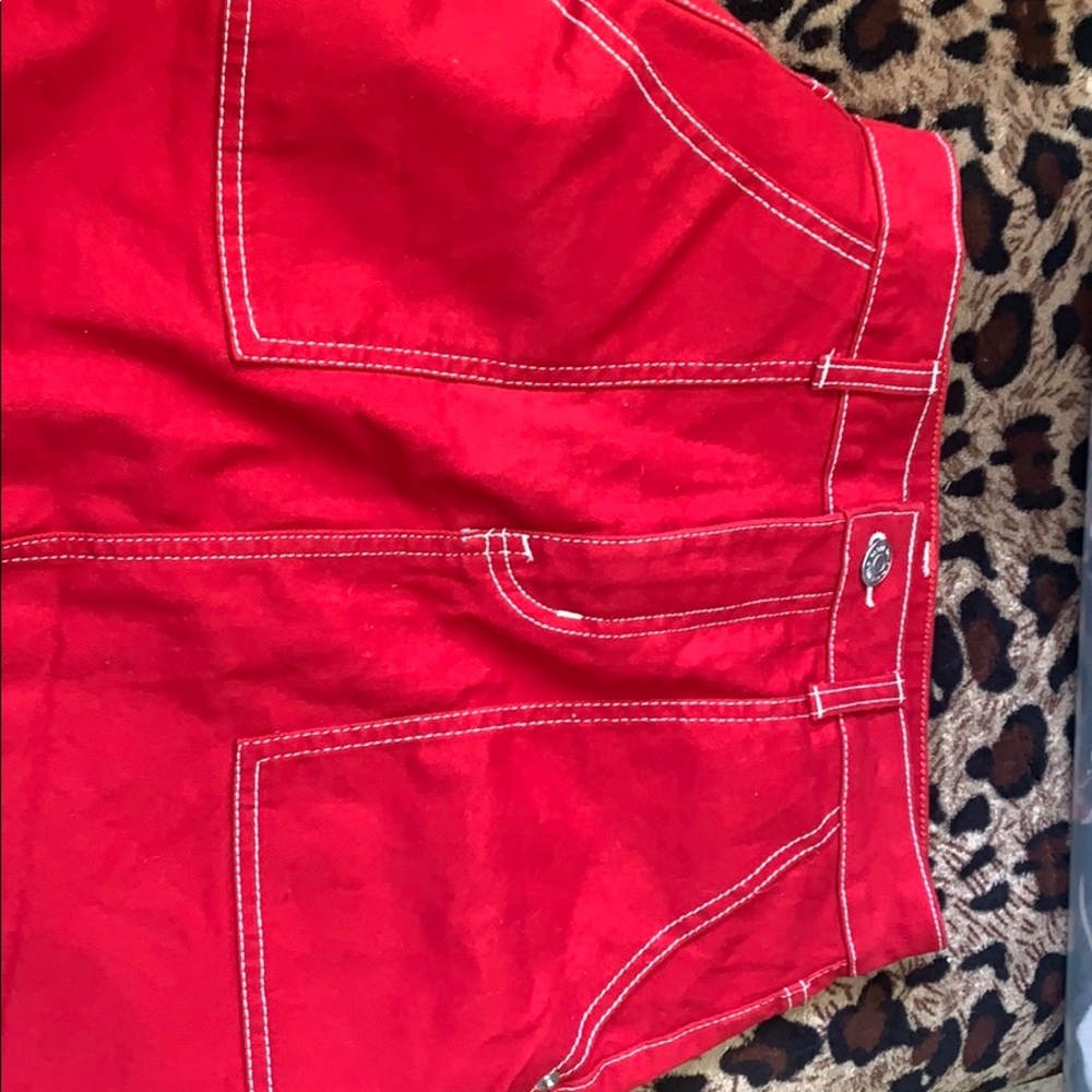 Red skirt with white embroidery